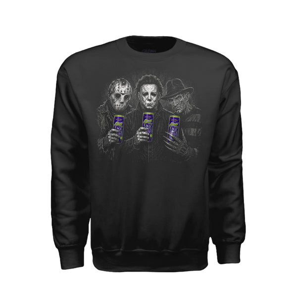 Spooky Energy Halloween graphic shirt and crewneck with horror character design