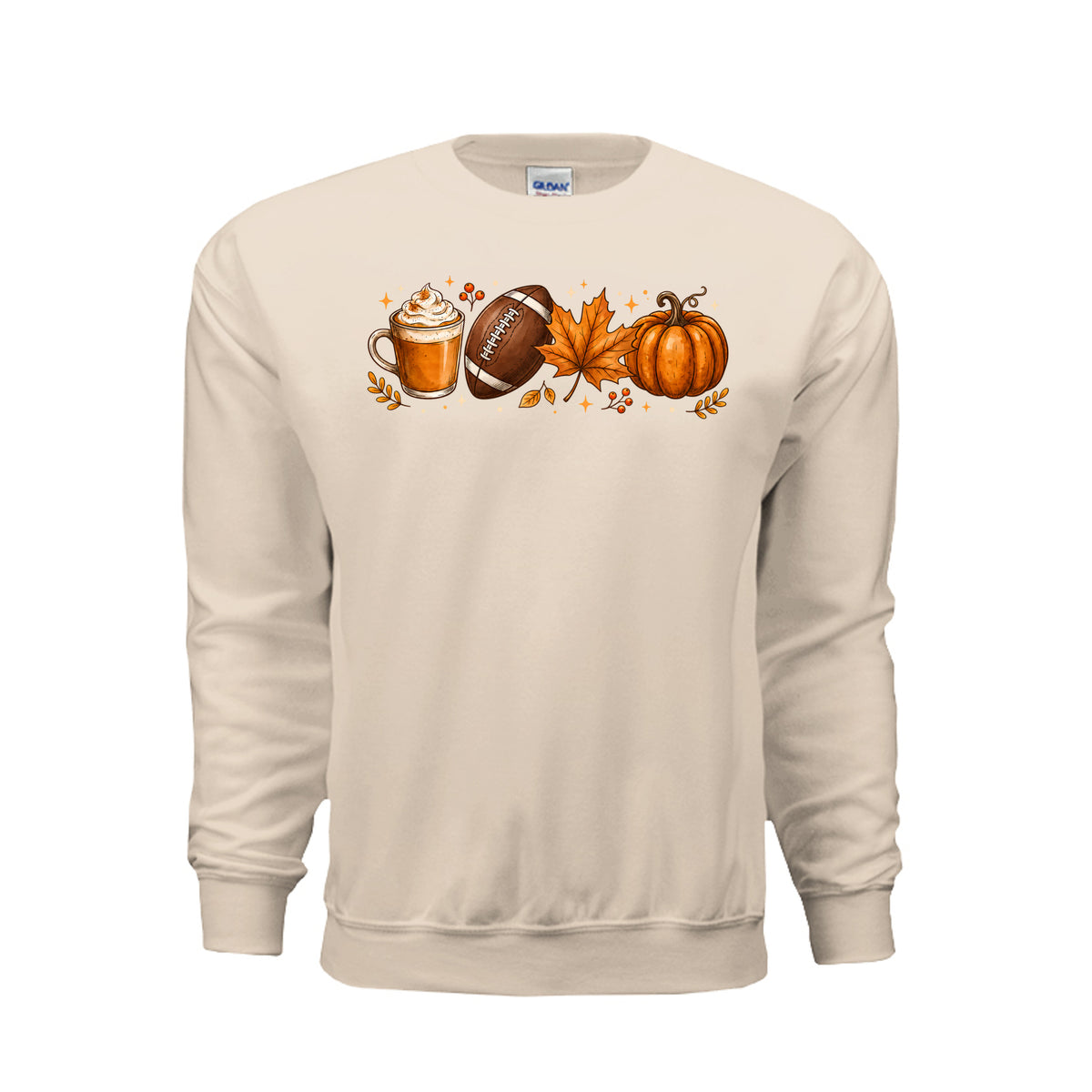 Football and pumpkins fall graphic shirt and crewneck for game day and football season