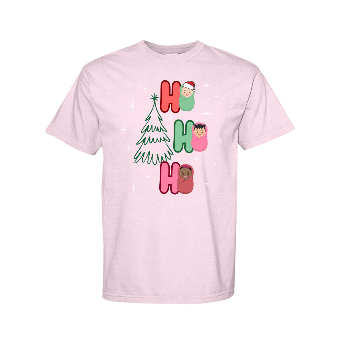 Ho Ho Ho Babies Christmas graphic shirt and crewneck for Labor and Delivery, MBU, NICU nurses; OBGYN