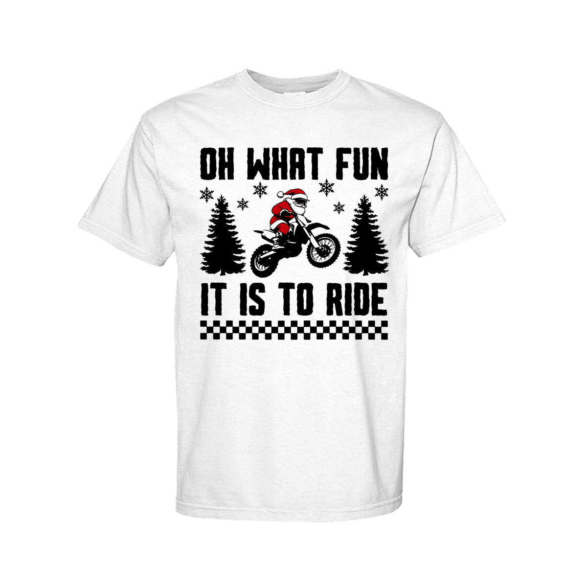 Dirt Bike Christmas Santa graphic shirt and crewneck for motocross riders