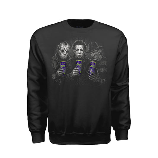 Spooky Energy Halloween graphic shirt and crewneck with horror character design