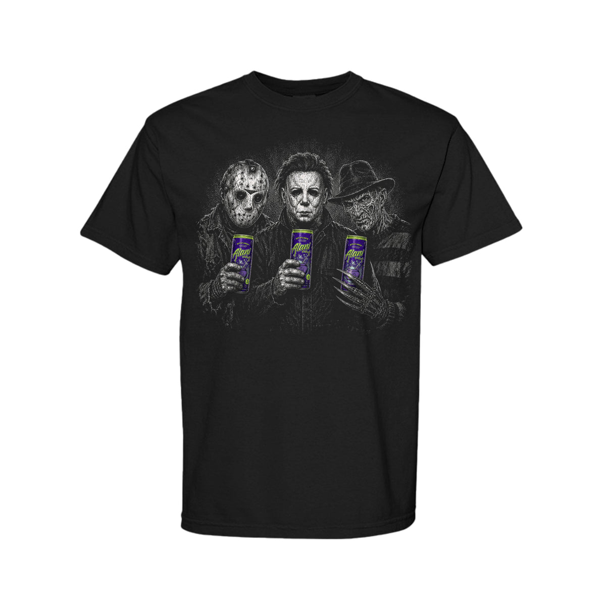 Spooky Energy Halloween graphic shirt and crewneck with horror character design